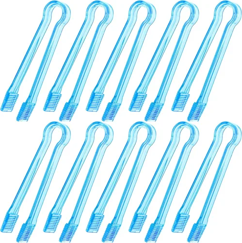 10 piezas de pinzas de buffet de plástico, pinzas de cocina transparentes azules, mini utensilio de servir, pinzas para alimentos, hielo, ensalada,
