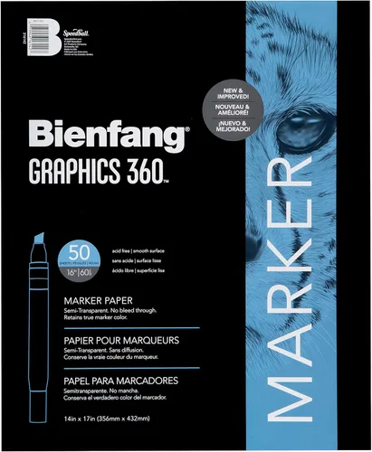 Miniatura 5 de Bienfang Graphics 360 - Bloc de papel marcador, sin sangrado, semitransparente, cuaderno de dibujo de artista, para diseños de 11 x 14 pulgadas, 50