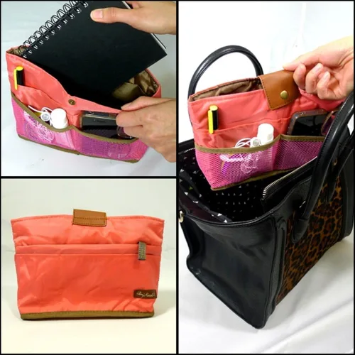 Miniatura 3 de Wrapables® Lo último en inserto para bolso/organizador de bolso y embrague de día, melocotón