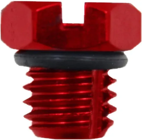 Miniatura 5 de iFJF Tornillo de purga de aire de aluminio Billet de repuesto para filtro de combustible diésel Duramax GM 2001-2017 Rojo