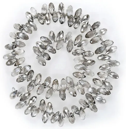 Miniatura 28 de 200pcs Checa 0.472 in Lágrima facetada Briolette Cristal Perlas Sueltas Colgante Separador de Gota a Granel Amatista Púrpura para DIY Joyería