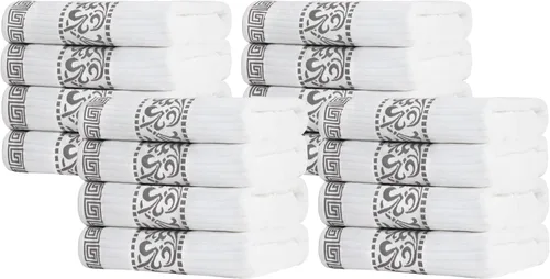 Miniatura 39 de Superior Juego de toallas de algodón 3 piezas, patrón griego decorativo, artículos esenciales para el hogar, toallas absorbentes, decoración