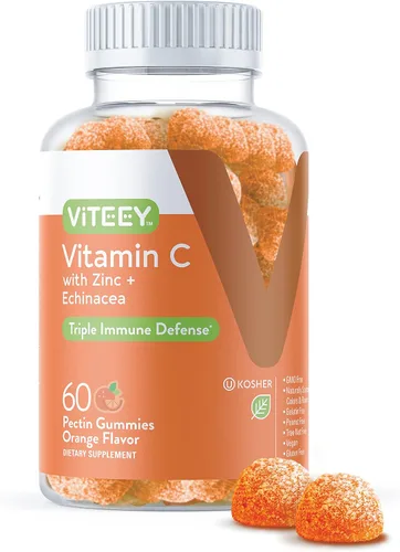 Miniatura 7 de VITEEY Gomitas de vitamina C para adultos y adolescentes con zinc y equinácea - Gomitas de apoyo inmunológico - Potenciador inmunológico - Veganas
