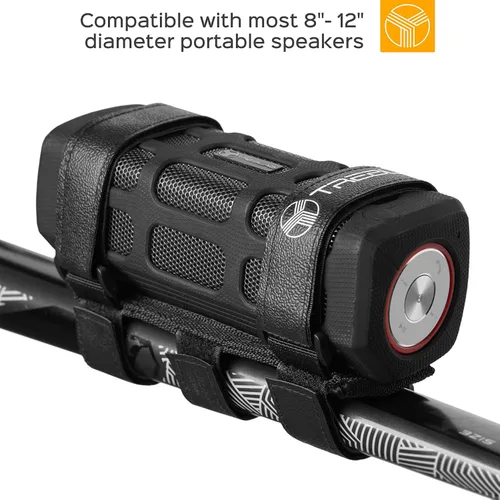 Miniatura 2 de TREBLAB Soporte de altavoz Bluetooth - Soporte universal para altavoz para bicicleta, barandilla de carrito de golf - Soporte de correa ajustable