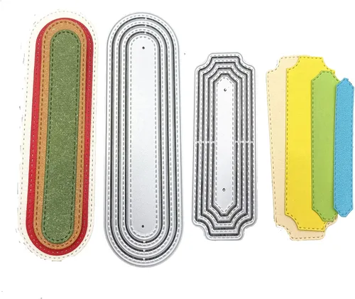 Marcapáginas de metal troqueladas, etiquetas de pancarta, troqueles de corte de cinta, plantillas en relieve, molde de plantilla para decoración de
