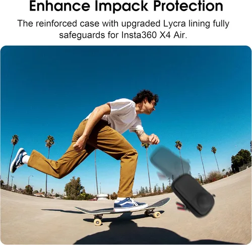 Miniatura 6 de STARTRC VCR Funda de transporte para Insta360 X4 Air (para tapa de lente original), bolsa de almacenamiento, cubierta protectora de viaje, carcasa