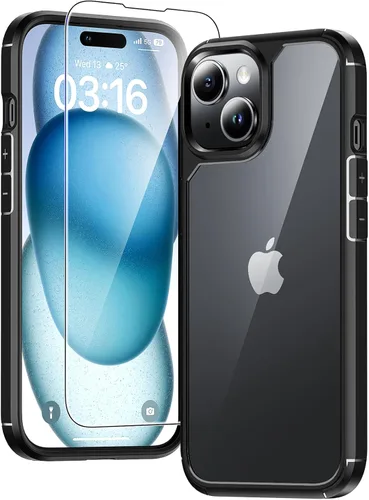 Miniatura 95 de TAURI Funda magnética 2 en 1 transparente para iPhone 14 Pro, compatible con Magsafe [no amarillenta] con protector de pantalla, protección de grado