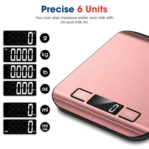 Miniatura 2 de Mik-Nana Báscula de Alimentos, Báscula Digital de Cocina de 22 libras que Pesa en Gramos y Onzas para Hornear, Cocinar, Café, Paquete, Envío, 6