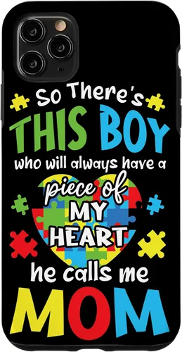Miniatura 12 de Funda para iPhone 11 Boy Calls Me Mom Heart Colorido Puzzle Autismo