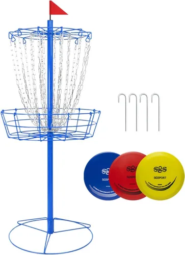 Miniatura 15 de Disc Golf Basket - Portable Disc Golf Target with Heavy Duty 24-Chains Come with 6pcs Disc Golf Discs and Carry Bag, Ground Stake -Suitable for