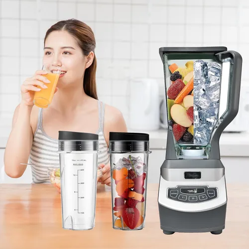 Miniatura 7 de Vasos de repuesto para licuadora Ninja BL660 profesional compacta licuadora y procesamiento de alimentos, piezas de repuesto de vaso de licuadora