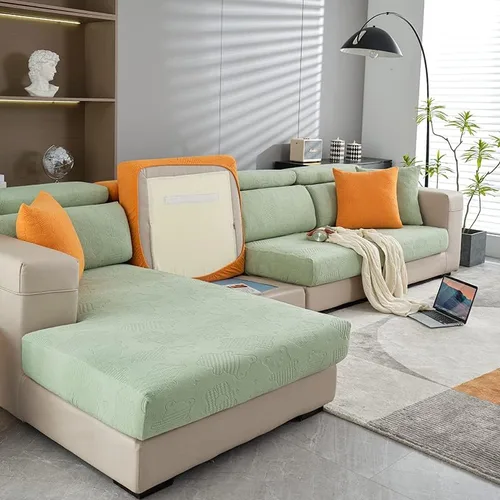 Miniatura 4 de Funda elástica para cojín de asiento de sofá, protector de muebles, funda de repuesto para cojín individual con bandas elásticas, protector