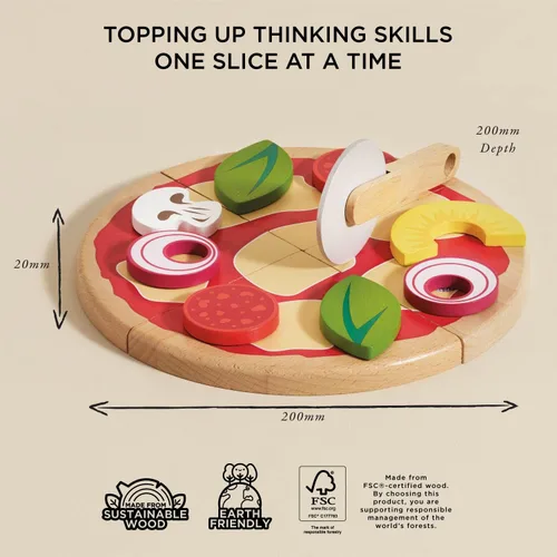 Miniatura 5 de Le Toy Van - Comida de madera para niños Pizza de panadería de madera para pretender comida de juguete Accesorios de cocina de juguete