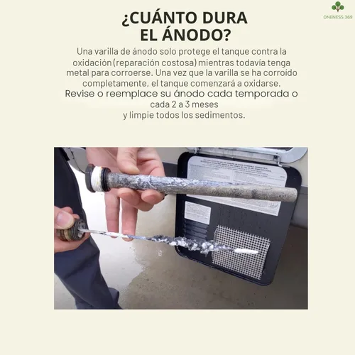 Miniatura 5 de Varilla de ánodo para calentador de agua para RV, paquete de 2 unidades, 2 años de garantía, 9.25 x 3/4 pulgadas, NPT de magnesio premium, varilla