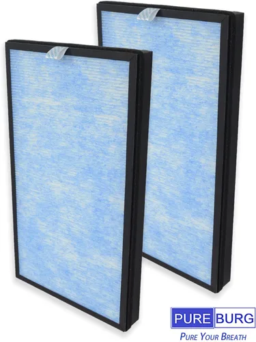Miniatura 5 de PUREBURG Filtro de repuesto compatible con SimPure HP8 purificador de aire, paquete de 2 unidades de carbón activado HEPA H13 2 en 1 filtración de 4