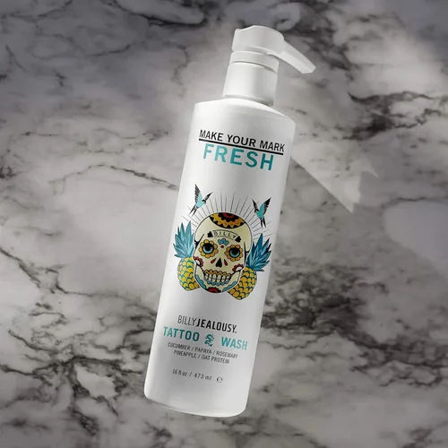 Miniatura 10 de Billy Jealousy Make Your Mark Fresh Tattoo Wash, Cleansing and Hydrating Tattoo Aftercare Enriched With Cucumber and Rosemary