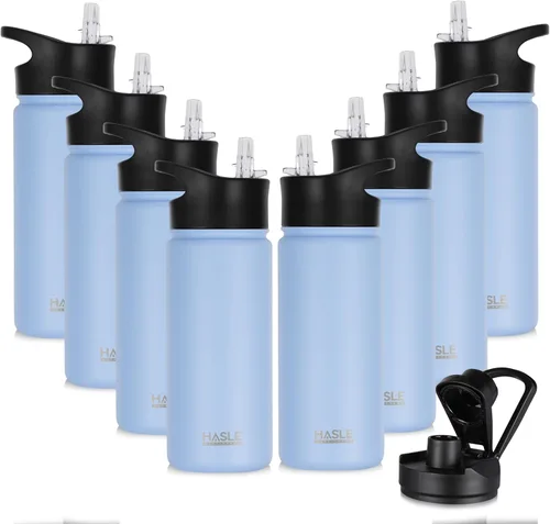 Miniatura 38 de HASLE OUTFITTERS Botella de agua aislada de 16 onzas para niños, botella de agua de acero inoxidable de doble pared al vacío, a prueba de fugas