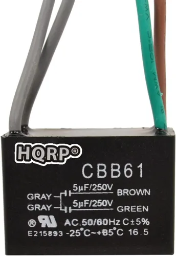 Miniatura 5 de HQRP Condensador de ventilador de techo CBB61 1uf+2uf de 3 cables listado UL