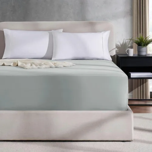 Miniatura 9 de Nestl Bedding - Sábanas bajeras con bolsillo profundo de 53 cm 09 - Gris claro