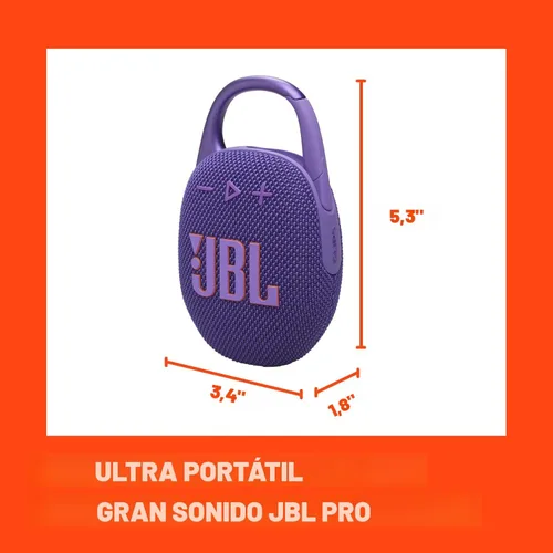 Miniatura 5 de JBL Clip 5 - Altavoz Bluetooth ultraportátil, impermeable y a prueba de polvo, gran sonido JBL Pro con graves impactantes, mosquetón integrado