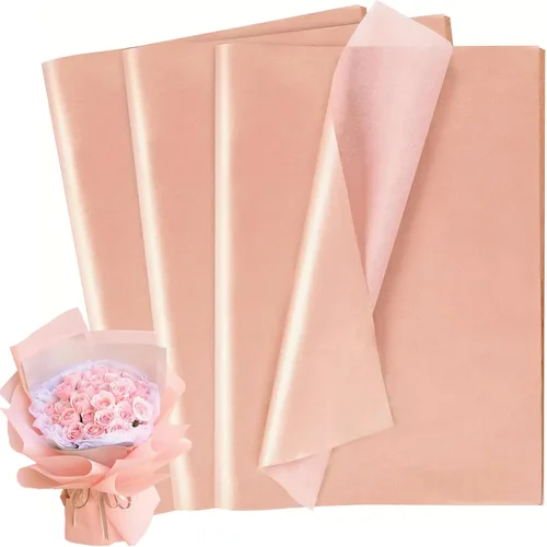Naler 60 hojas de papel de seda de oro rosa para bolsas de regalo, 14 x 20 pulgadas, papel de regalo de oro rosa a granel para bodas, cumpleaños,