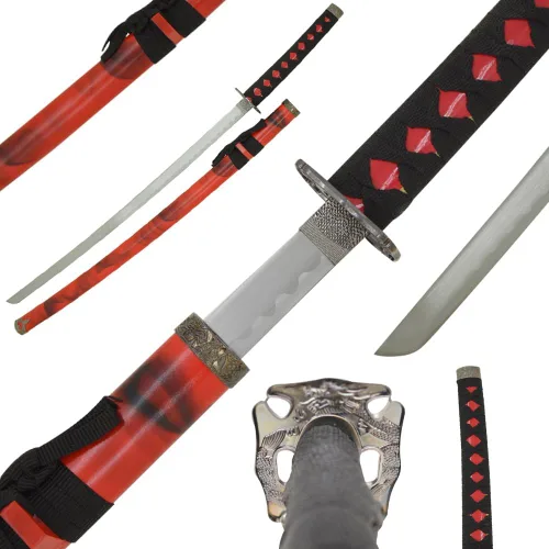 Miniatura 19 de Snake Eye Tactical Espada samurái katana de dos tonos con soporte de espada gratis