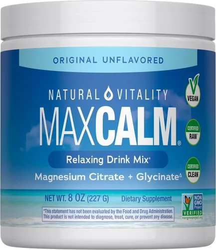 Natural Vitality Original Calm - Mezcla de bebida de magnesio, 8 onzas
