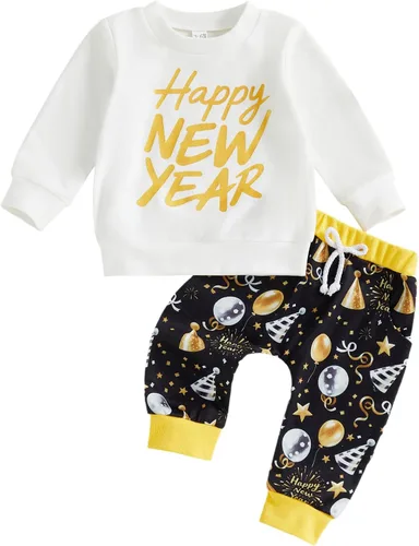 Miniatura 20 de BemeyourBBs Conjunto divertido de sudadera y pantalones de manga larga con letras divertidas para bebé niño y niño