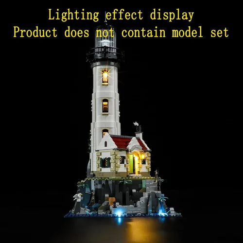 Miniatura 7 de GEAMENT Kit de luz LED compatible con Lego Motorized Lighthouse - Juego de iluminación para ideas 21335 modelo de construcción