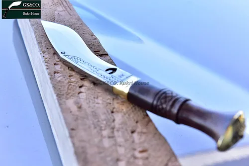 Miniatura 7 de Kukri/Khukuri genuino - Cuchillo de cocina auténtico Cheetlange de hoja de 5 pulgadas hecho a mano por GK & CO.Kukri House en Nepal