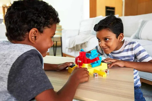 Miniatura 2 de Mattel Games Rock 'Em Sock 'Em Robots - Juego para niños con luchadores Red Rocket y Blue Bomber