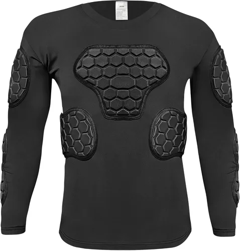 Miniatura 5 de Conjunto de equipo de protección de fútbol acolchado para hombre, traje de entrenamiento para fútbol, baloncesto, paintball, protector de costillas