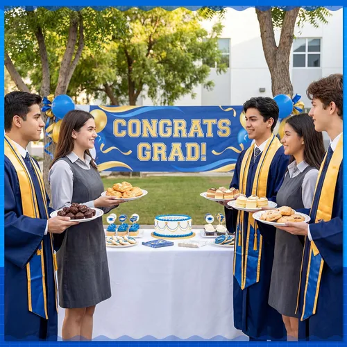Miniatura 6 de Sabary 100 platos de papel de graduación 2026 de 9 pulgadas, suministros para fiesta de graduación de clase de 2026, decoraciones de felicitaciones