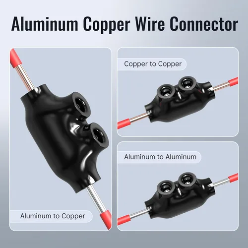 Miniatura 3 de RVBOATPAT Paquete de 5 Conectores de empalme en línea aislados 2-14 AWG Conectores de alambre de aluminio a cobre Conectores de cable aislados