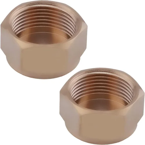 Miniatura 7 de Othmro 2 unids 3/8 de oro de tubería de montaje de válvula de latón hexagonal rosca hembra conector de manguera de rosca fina para tuberías de agua