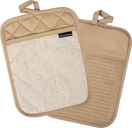 Miniatura 5 de Homewear Marlow - Juego de 2 soportes para ollas de silicona, resistente al calor y al deslizamiento, bolsillo de algodón reciclado, salvamanteles