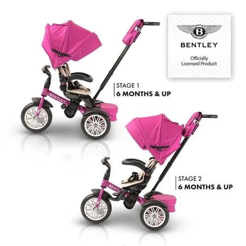Miniatura 3 de Bentley Trike, bicicleta todo terreno para niños pequeños 6 en 1, con licencia oficial y diseñada por Bentley Motors UK; el triciclo de bebé a niño
