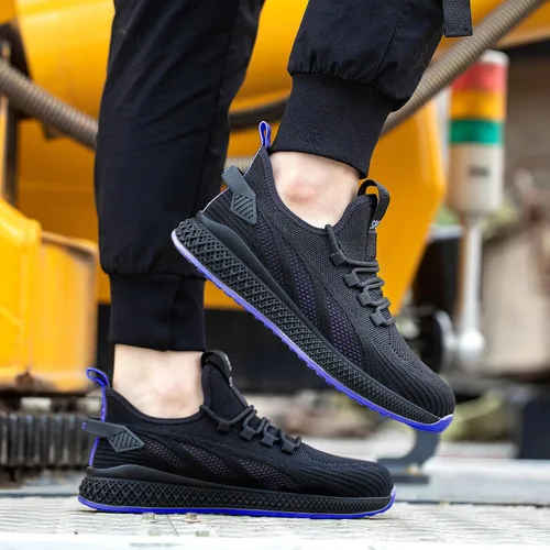 Miniatura 3 de SPIEZ Zapatos de seguridad unisex con puntera compuesta, a prueba de pinchazos, transpirables, zapatos de trabajo para hombres y mujeres, tenis