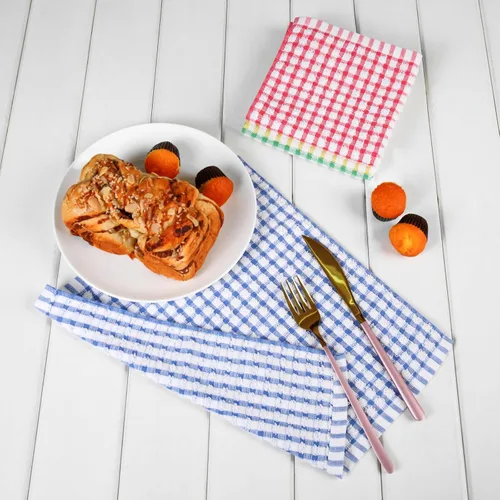 Miniatura 6 de Oeleky Paños de cocina para lavar platos de cocina, trapos súper absorbentes, paños de cocina de algodón, paquete de 8, 12 x 12 pulgadas Mix-2