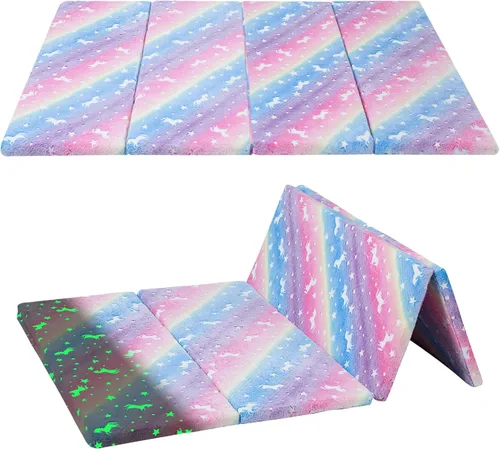Miniatura 10 de MeMoreCool Colchón de Piso para Niños, Tapete de Juego Tapete Muscular Grande 6x4 Pies, Colchón Futon de Espuma Engrosada para Sala de Juegos, Gris