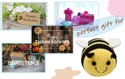 Miniatura 7 de BABOLI Adorable abejorro de peluche de abejorro mullido con hilo suave de alta calidad, apoyo emocional, juguete de abeja, opción súper maravillosa