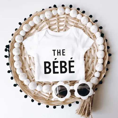 Miniatura 3 de Printique Mono Mono Orgánico De Una Pieza De Manga Corta Para Bebé, 0-12 Meses - The Bebe, Blanco