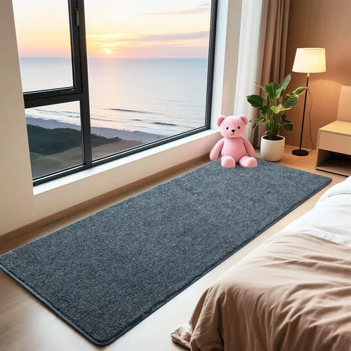 Miniatura 5 de Alfombra suave de pasillo de 2 x 6 pies para pasillos, alfombras pequeñas de cabecera de espuma viscoelástica gruesa para dormitorio, sala de estar