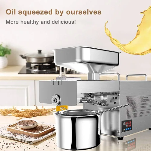 Miniatura 2 de CGOLDENWALL Máquina de prensa de aceite, prensa de aceite automática, control inteligente de temperatura, extractor de aceite de acero inoxidable