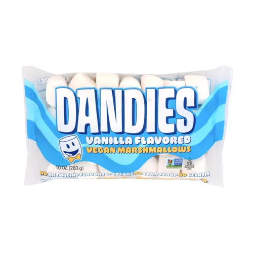 Miniatura 8 de Dandies Malvaviscos veganos originales, sin sabores artificiales, colorantes alimenticios, jarabe de maíz o gelatina, perfectos para asar, s'mores