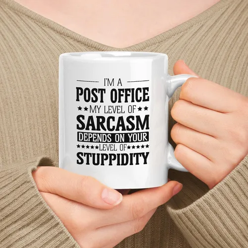 Miniatura 27 de Taza de cerámica blanca de regalo para agente especial de 11 oz, 15 onzas, mi nivel de sarcasmo depende de tu nivel