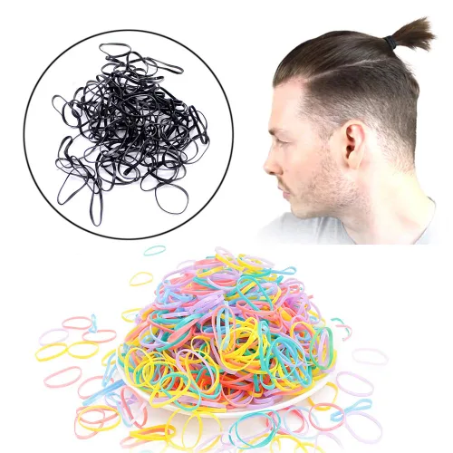 Miniatura 2 de 200 mini bandas de goma, lazos para el cabello súper elásticos para hombres y hombres, coleta de cabello de espalda cruzada, cabello de niños, Jelly