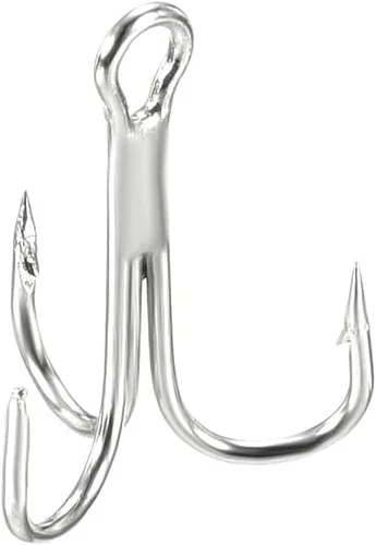 Miniatura 22 de PATIKIL Anzuelos de pescado agudos de acero al carbono, gancho de curva redondo afilado Gancho de púas triple para agua dulce y salada Blanco