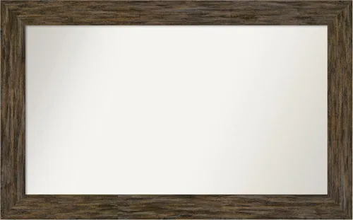 Miniatura 87 de Amanti Art Espejo personalizado, espejo de baño marrón Fencepost, espejo de pared o espejo de tocador de baño sobre el fregadero (27 x 27 pulgadas)