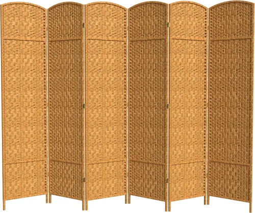 Miniatura 12 de Red Lantern Divisor de habitación con tejido de diamante de 7 pies de alto, color blanco, 4 paneles
